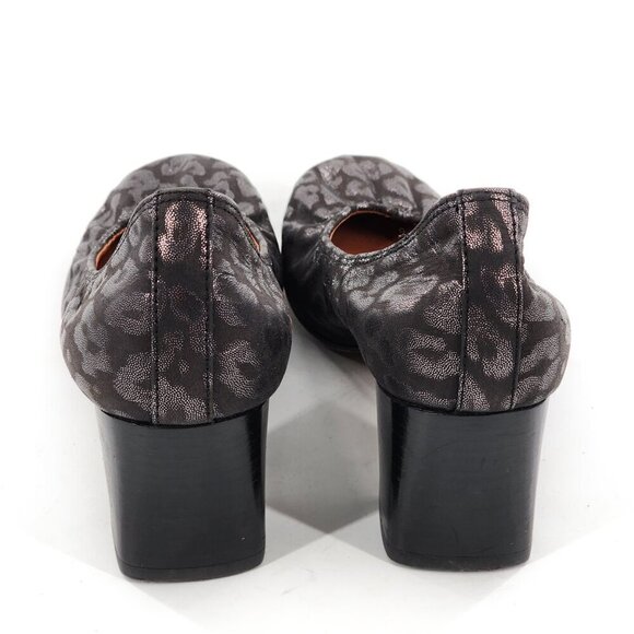 LANVIN Paris Metallic Spotted Leopard Pump Black Silver - Picture 6 of 10